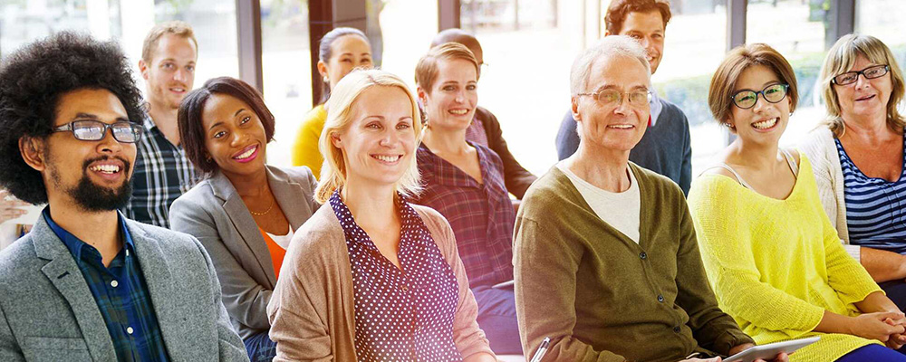 group of smiling people